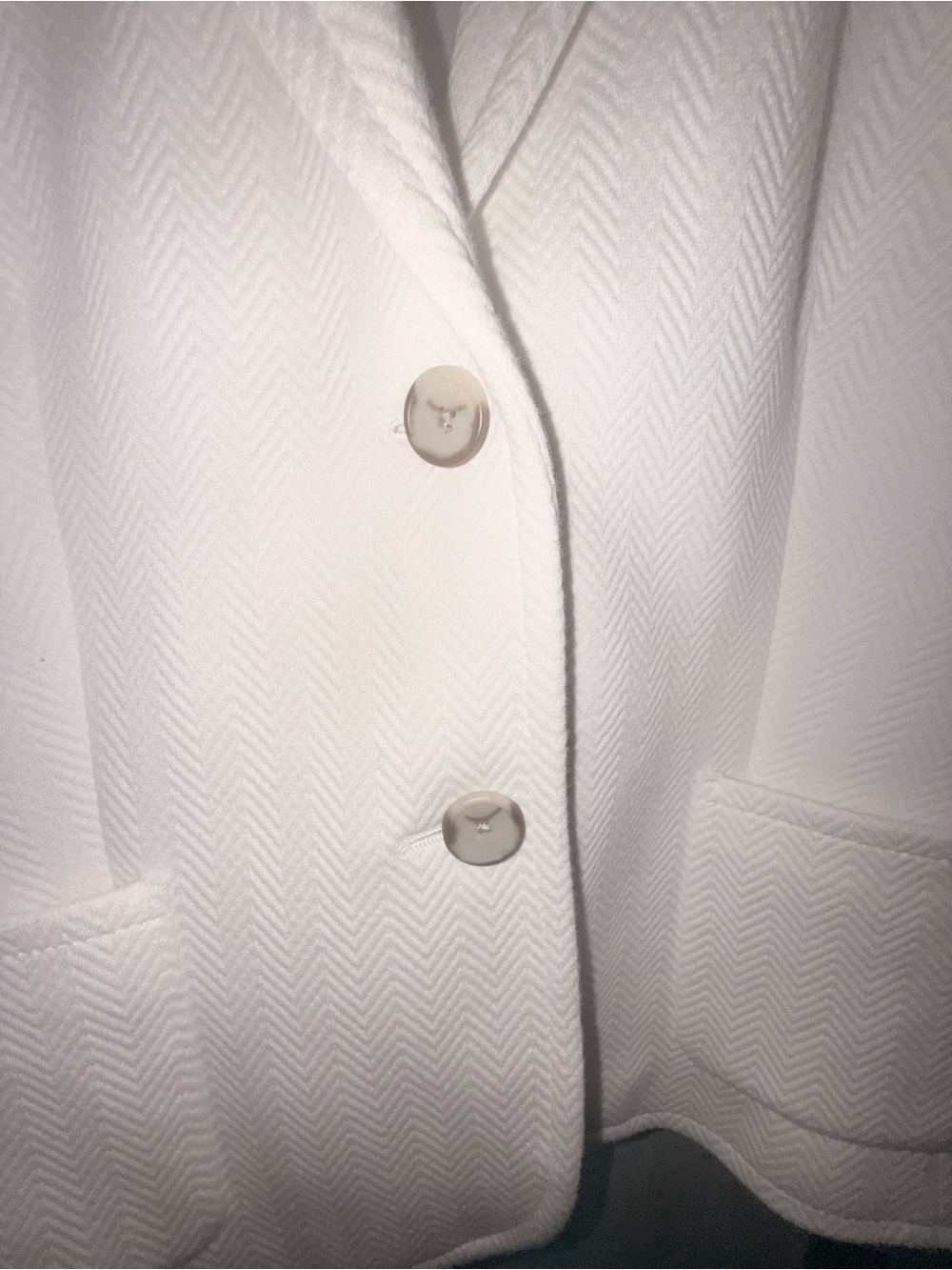 Talbots Cream Textured Two-Button Blazer - Picture 2 of 11